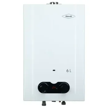 Calentador de Paso Haceb 6 Litros Tiro Forzado Gas Natural Blanco_1